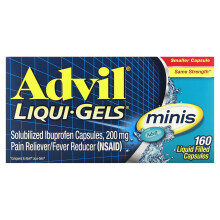 Advil, Liqui-Gels, Minis, 200 mg, 160 Capsules à Liquide