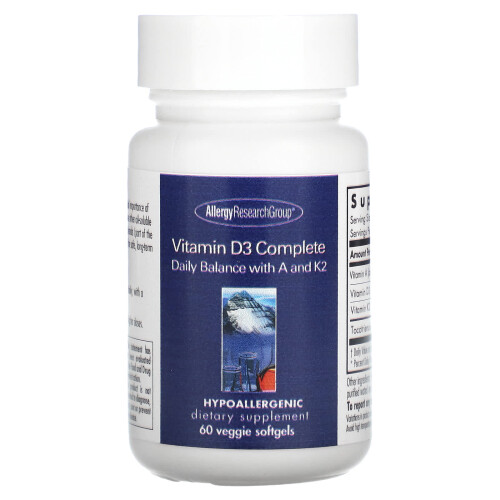 Allergy Research Group Allergy Research Group, Vitamin D3 Complete, 60 Veggie-Weichkapseln