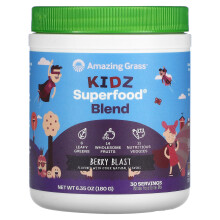 Amazing Grass, Mélange Super Alimentaire pour Enfants, Explosion de Baies, 6.35 oz (180 g)
