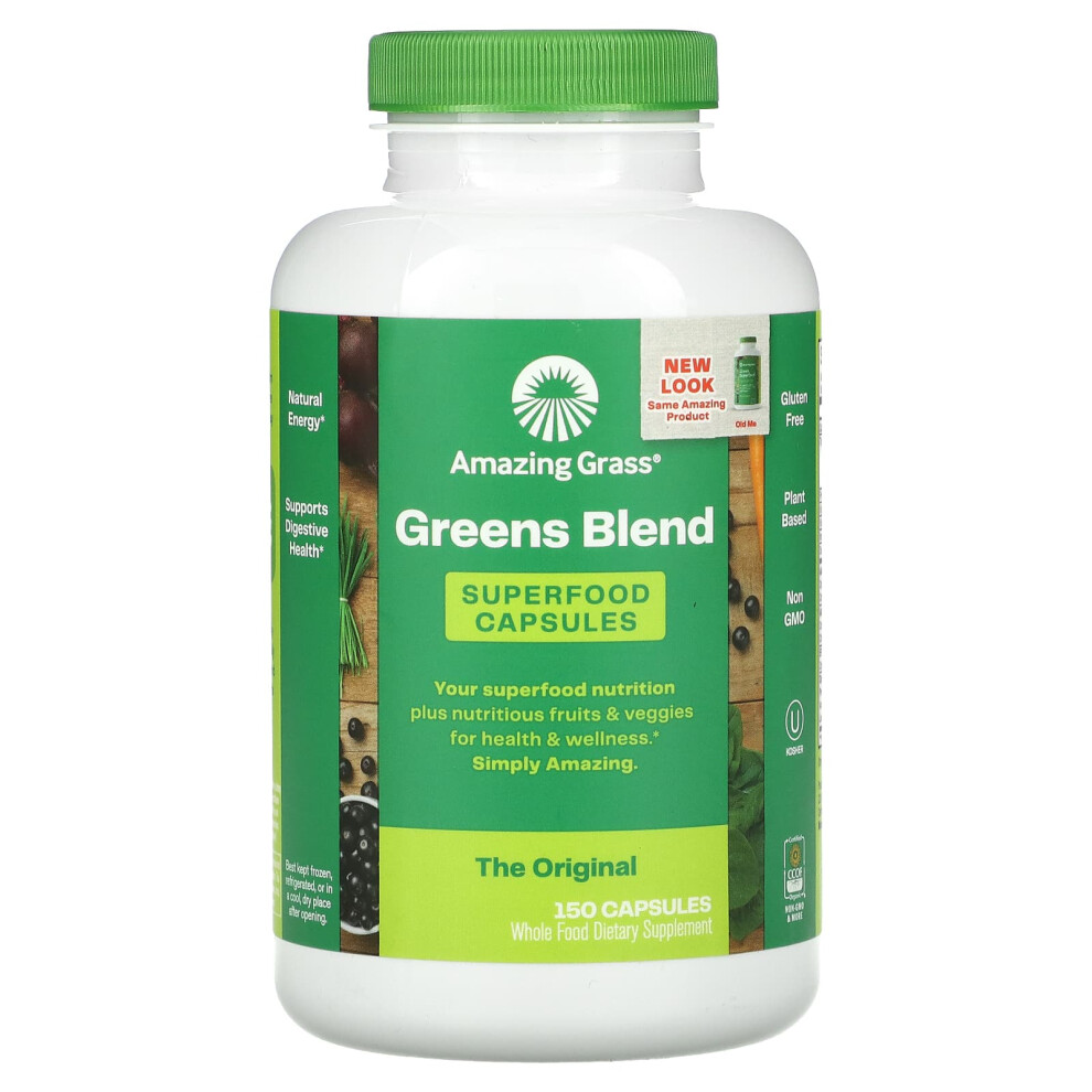 Photos - Vitamins & Minerals Amazing Toys Amazing Grass, Greens Blend, The Original, 150 Capsules 