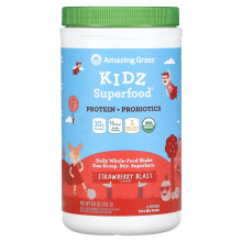 Amazing Grass, Kidz Superfood, Protein + Probiotika, Erdbeergeschmack, 8,9 oz (255 g)