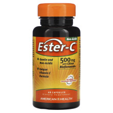 American Health, Ester-C avec Bioflavonoïdes d'Agrumes, 500 mg, 60 Gélules