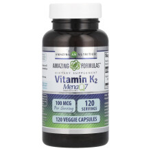 Amazing Nutrition, Amazing Formulas, Vitamine K2, 100 mcg, 120 Gélules Végétales