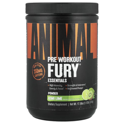 Fury Essentials, Pre Workout, Kiwi Limette