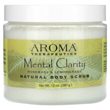 Abra Therapeutics, Gommage Corporel Naturel, Clarté Mentale, Romarin et Citronnelle, 12 oz (340 g)