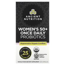 Ancient Nutrition, Probiotiques Quotidien Pour Femmes 50+, 25 Milliards d'UFC, 30 Gélules