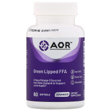 Advanced Orthomolecular Research AOR, Grünlippmuschel FFA, 60 Weichkapseln
