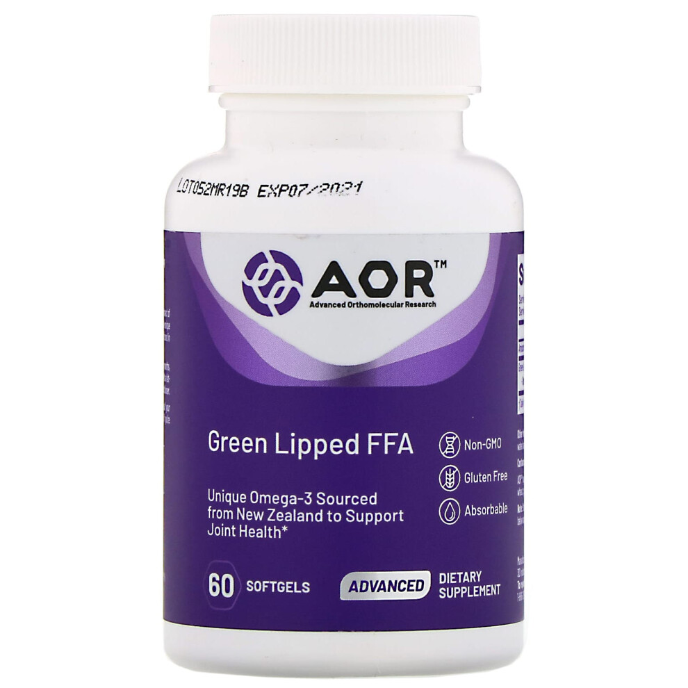 Advanced Orthomolecular Research Aor Green Lipped Ffa, 60 Softgels
