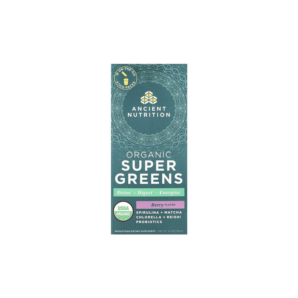 Ancient Nutrition Organic Super Greens, Berry