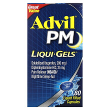 Advil, PM, Liqui-Gels, 80 Kapseln