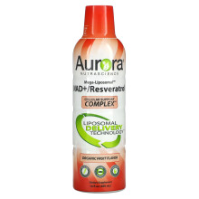 Aurora Nutrascience, Mega-Liposomales NAD+/Resveratrol, Bio-Frucht, 16 fl oz (480 ml)
