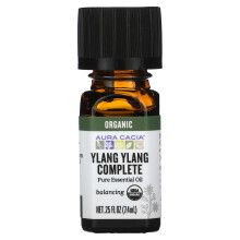 Aura Cacia, Reines Ätherisches Öl, Bio Ylang Ylang Vollständig, 0,25 fl oz (7,4 ml)