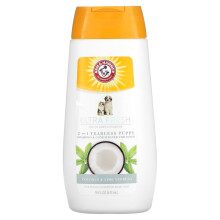 Arm & Hammer, Ultra Frisch, 2 In 1 Tränenfreies Welpen-Shampoo & Spülung, Für Hunde, Kokosnuss & Limettenverbene, 16 fl oz (473 ml)