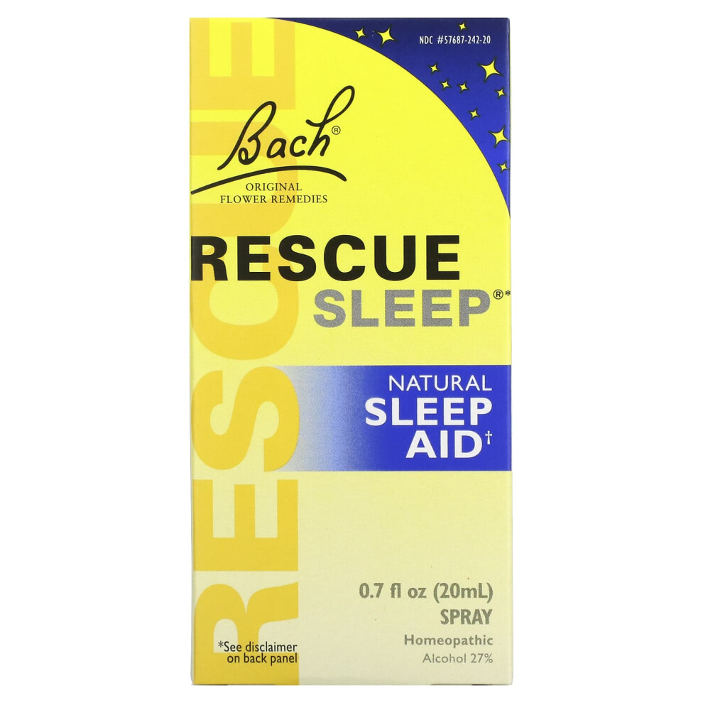 Bach , Original Flower Remedies, Rescue Sleep, Natural Sleep Aid, 0.7 Fl Oz (20 Ml) Spray