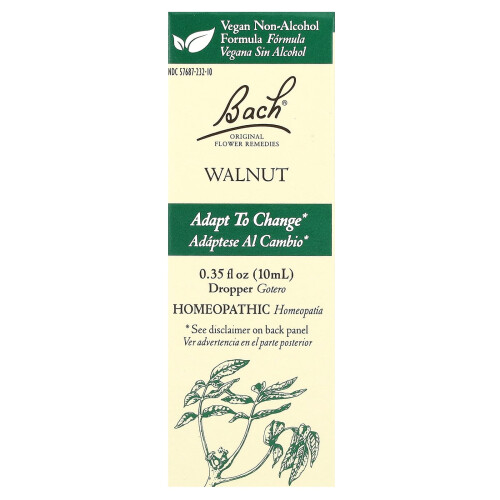 Bach Bach, Remèdes Floraux Originaux, Noyer, 0,35 fl oz (10 ml)