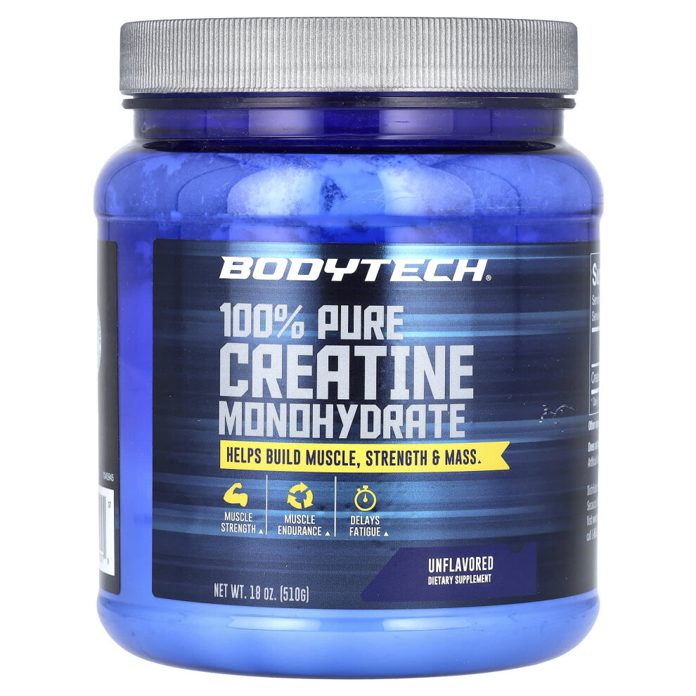 Bodytech , 100% Pure Creatine Monohydrate, Unflavored, 18 Oz (510 G)