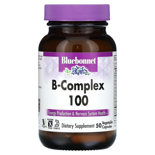 Bluebonnet Nutrition, Complexe B 100, 50 Gélules Végétales