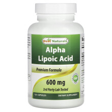 Best Naturals, Alpha-Liponsäure, 600 mg, 120 Kapseln