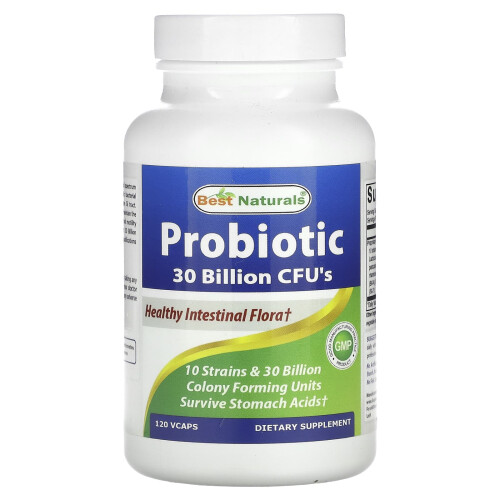 Best Naturals, Probiotique, 30 Milliards d'UFC, 120 Vcaps