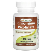 Best Naturals, Chrompicolinat, 1.000 mcg, 120 Tabletten