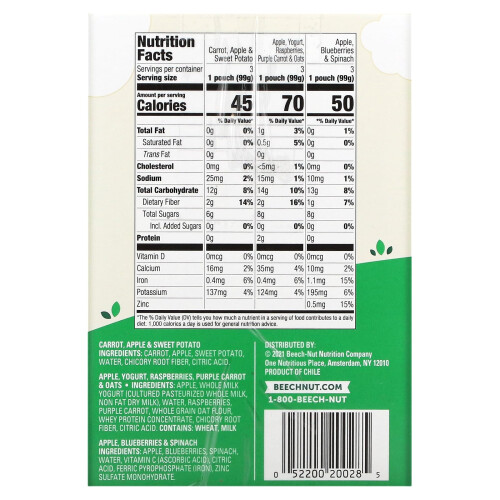 Beech-Nut, Sortimentspackung, 12+ Monate, 9 Beutel, je 3,5 oz (99 g) 2