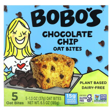 Bobo's Haferriegel, Schokoladenstückchen Haferbissen, 5 Bissen à 1,3 Unzen (37 g)