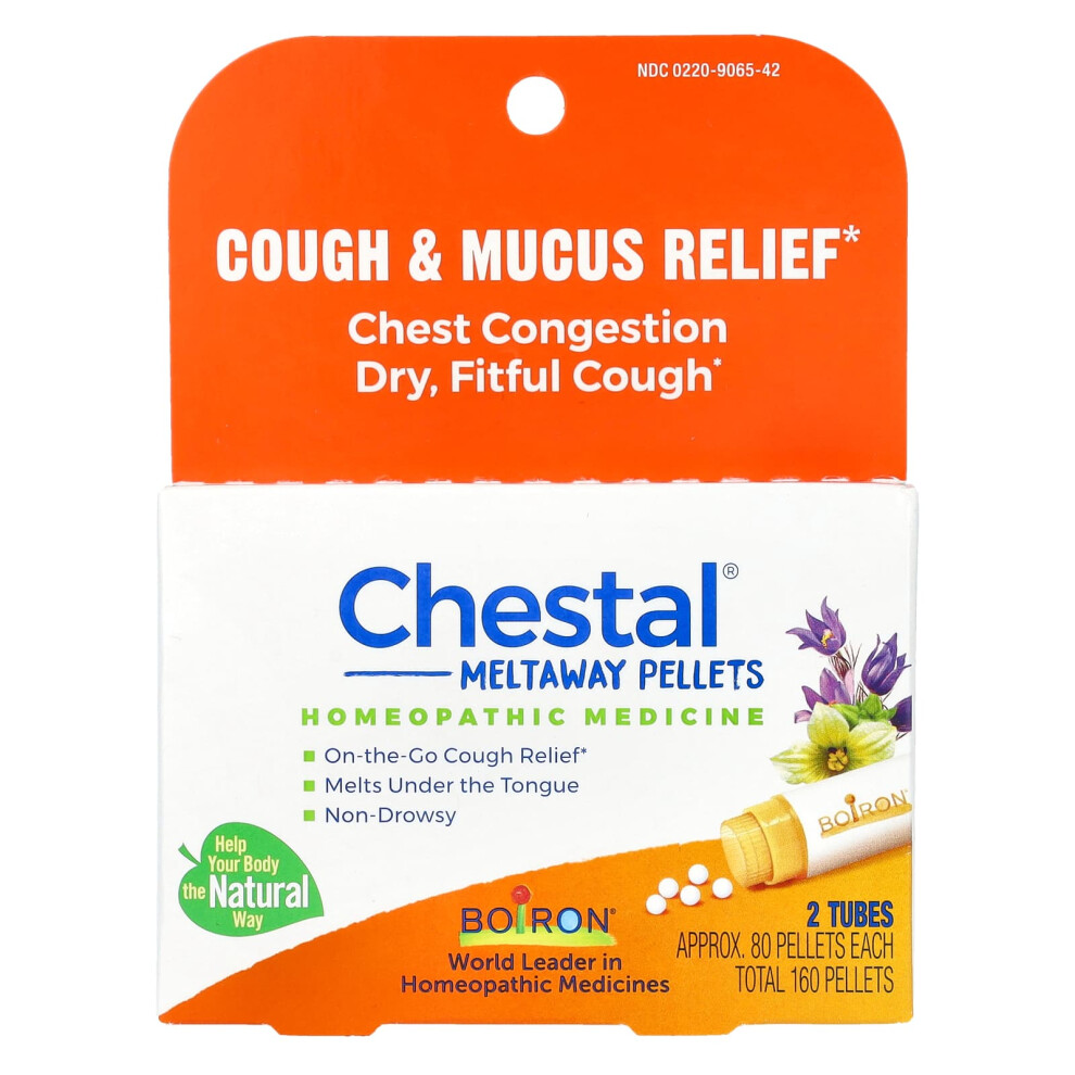 Boiron , Chestal, Meltaway Pellets, 2 Tubes, Approx. 80 Pellets Each