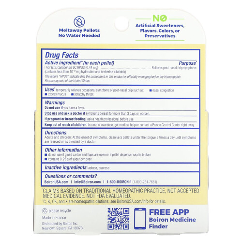 Boiron, Hydrastis Meltaway Pellets , 3 Tubes, 80 Pellets Each 2