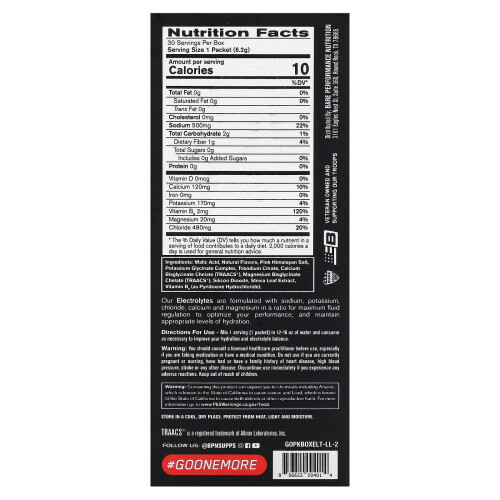 BPN, Electrolytes, Hydration Drink Mix, Lemon Lime, 30 Packets, 0.22 oz (6.2 g) Each 2