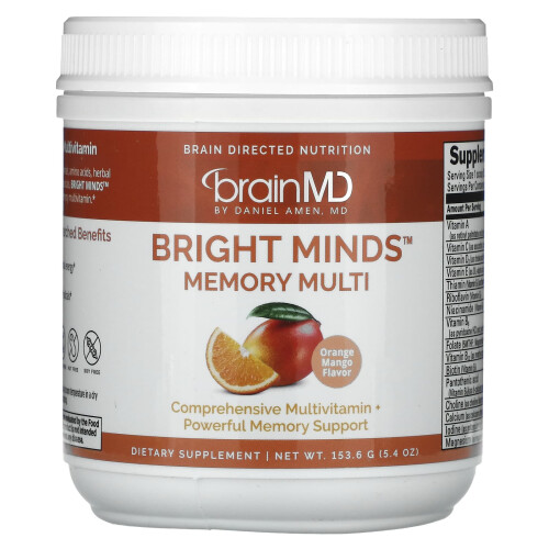 BrainMD, Bright Minds Multi Mémoire, Orange Mangue, 5,4 oz (153,6 g)