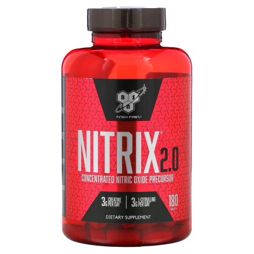BSN BSN, Nitrix 2.0, Concentrated Nitric Oxide Precursor, 180 Tablets