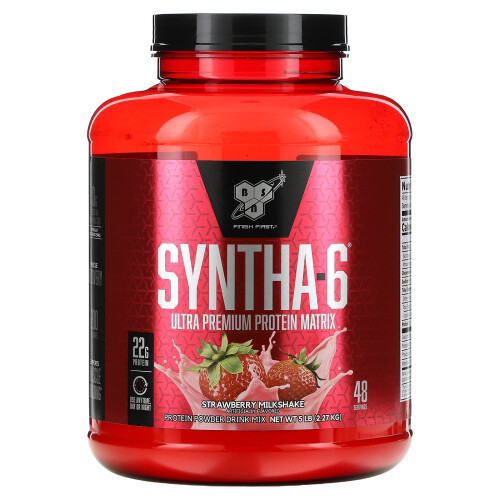 BSN BSN, Syntha-6, Ultra-Premium-Proteinmatrix, Erdbeermilchshake, 5 lb (2,27 kg)