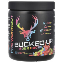 Bucked Up, Pré-Entraînement, Sour Bucks, Bonbon Gélifié Acidulé, 11,5 oz (327 g)