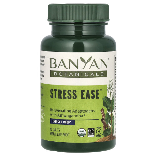Banyan Botanicals, Apaisement du Stress, 90 Comprimés