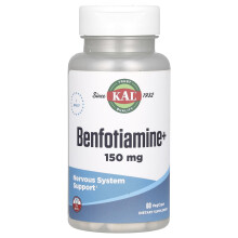 KAL, Benfotiamin+, 150 mg, 60 VegCaps