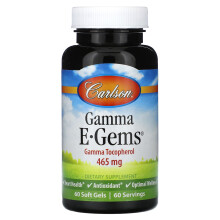 Carlson, Gamma E-Gems, 465 mg, 60 Softgels
