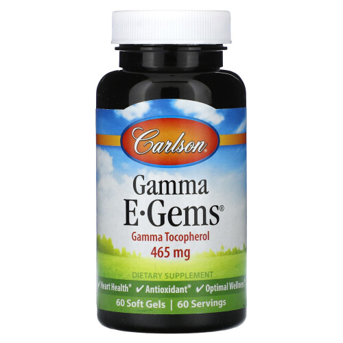 Carlson, Gamma E-Gems, 465 mg, 60 Softgels