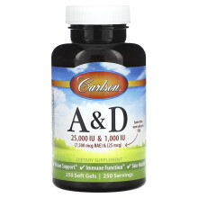 Carlson, Vitamin A & D, 250 Weichkapseln