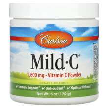 Carlson, Mild-C, Poudre de Vitamine C, 1 600 mg, 6 oz (170 g)