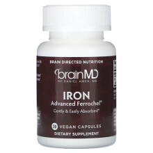 BrainMD, Fer, 30 Capsules Végétaliennes