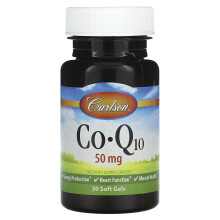 Carlson, CoQ10, 50 mg, 30 Soft Gels