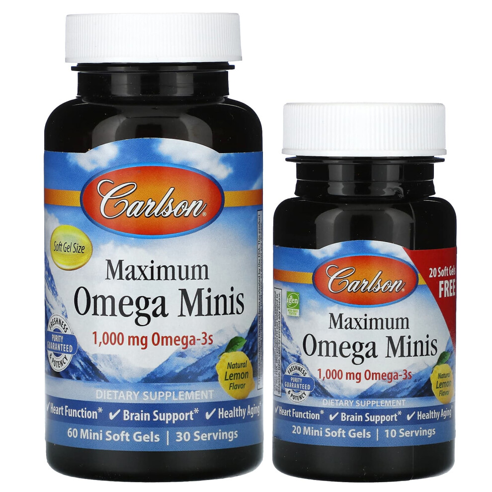 Carlson Maximum Omega Minis - 60 + 20 Softgels
