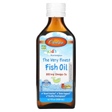 Carlson, Kinder Norwegisch, Das Feinste Fischöl, Nur Pfirsich, 800 mg, 6,7 fl oz (200 ml)