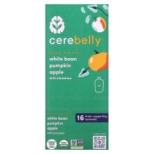 Cerebelly, Bio-Baby-Püree, Weiße Bohne, Kürbis, Apfel mit Zimt, 6 Beutel, je 4 Unzen (113 g)