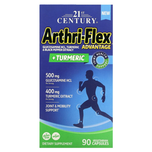 21st Century, Arthri-Flex Avantage + Curcuma, 90 Capsules Végétariennes