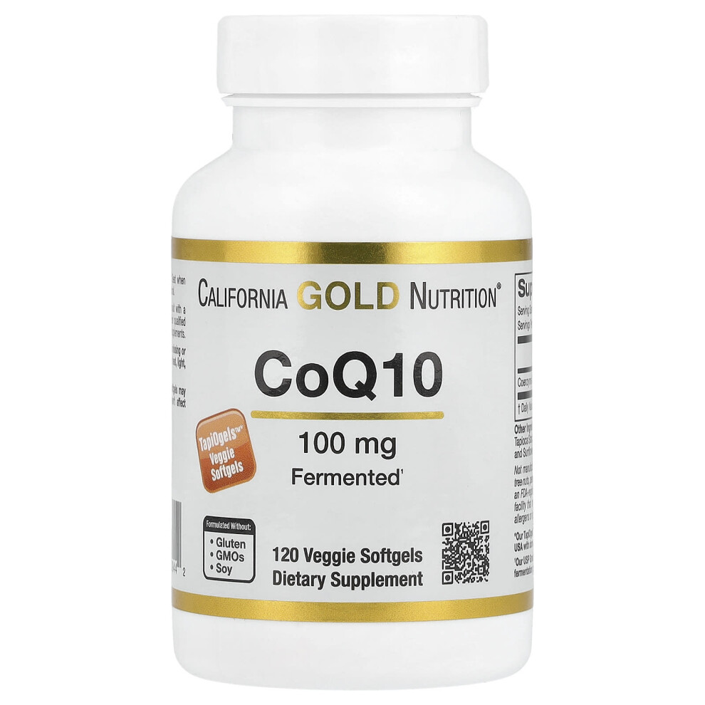 California Gold Nutrition Gold California Nutrition, Coq10, 100 Mg, 120 Veggie Softgels