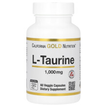 California Gold Nutrition, L-Taurin, 1.000 mg, 60 Vegetarische Kapseln