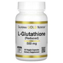 California Gold Nutrition, L-Glutathion (Réduit), 500 mg, 30 Gélules Végétales