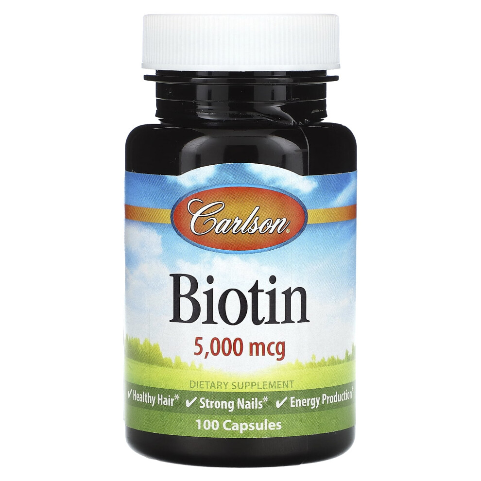 Carlson , Biotin, 5,000 Mcg, 100 Capsules