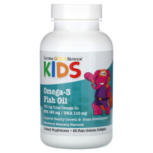California Gold Nutrition, Kinder Omega-3 Fischöl, Natürliche Erdbeere, 60 Fischgelatine-Weichkapseln